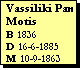 Text Box: Vassiliki Pan Motis
B 1836
D 16-6-1885
M 10-9-1863

