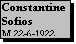 Text Box: Constantine Sofios 
M 22-6-1922
